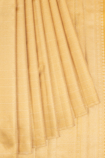 Kanchipuram Silk Tissue Brocade Gold Saree