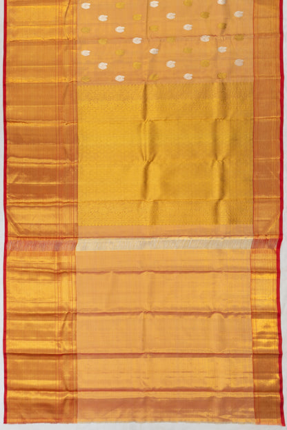 Kanchipuram Silk Tissue Butta Gold Saree