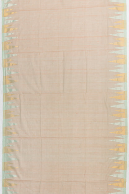 Handspun Cotton Tissue Plain Cream Saree