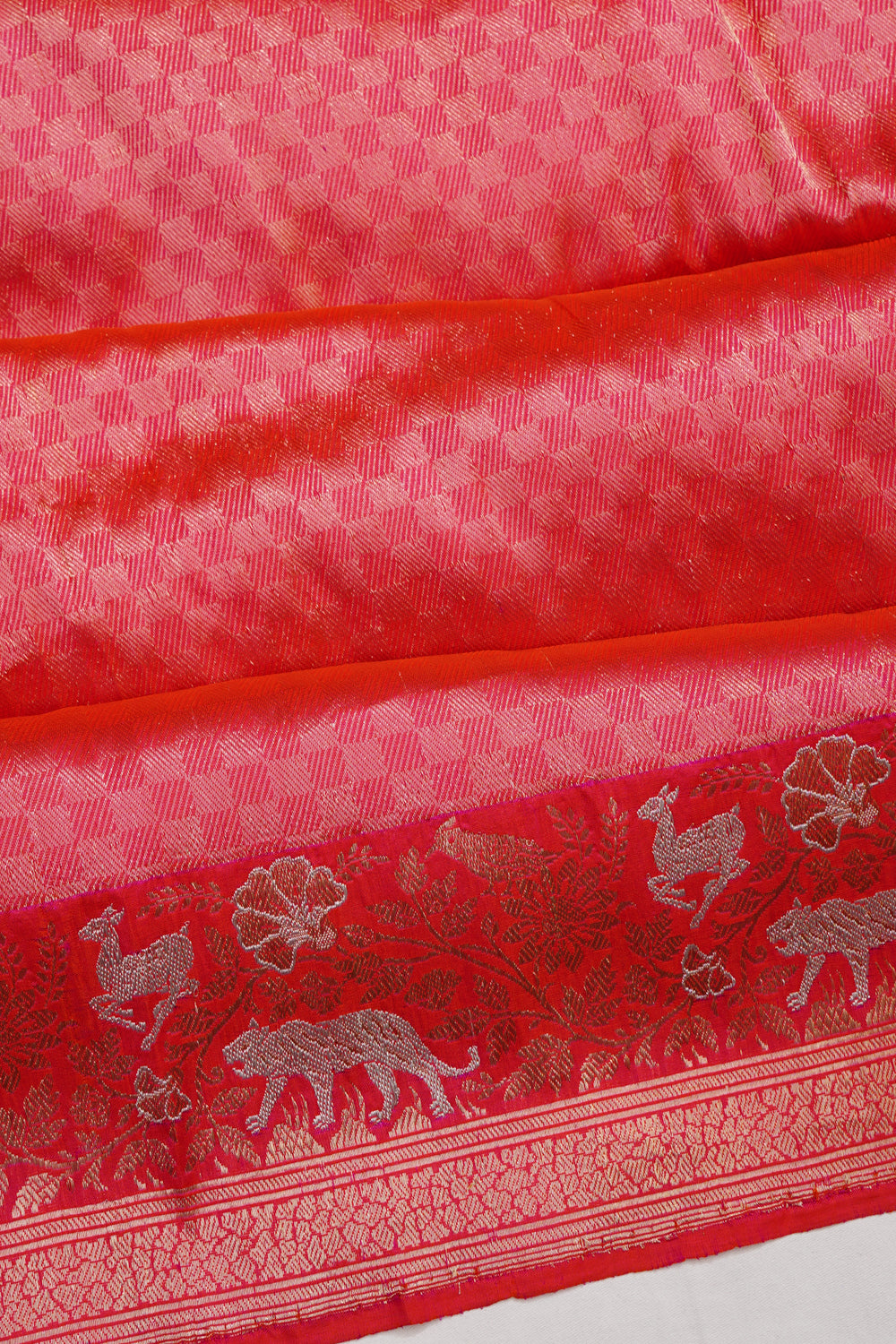 Banarasi Silk Brocade Red Saree
