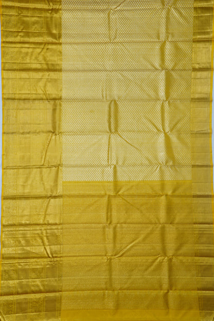 Kanchipuram Silk Tissue Brocade Gold Saree