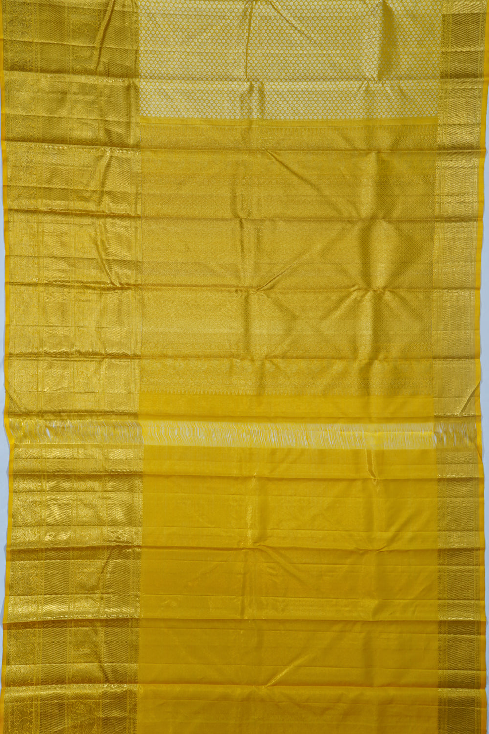 Kanchipuram Silk Tissue Brocade Gold Saree