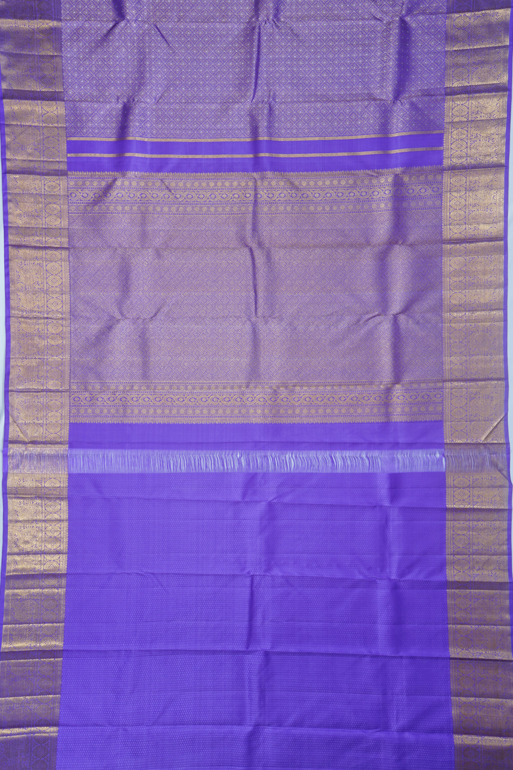 Kanchipuram Silk Brocade Lavender Saree