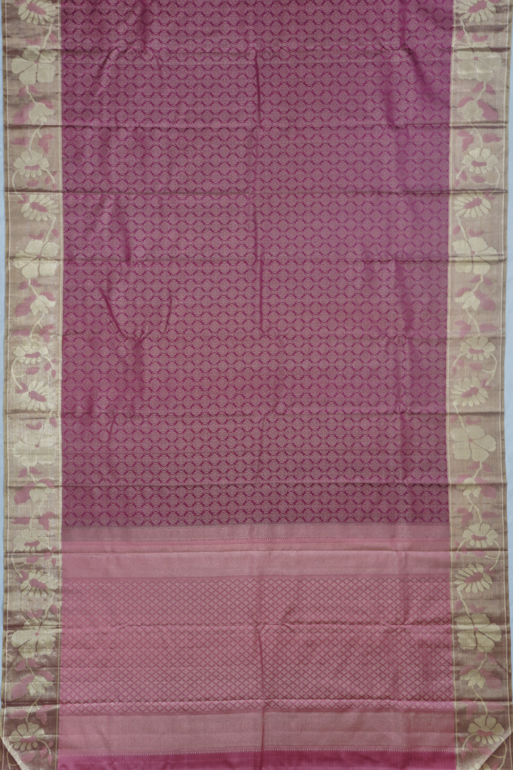 Kanchipuram Silk Brocade Purple Saree