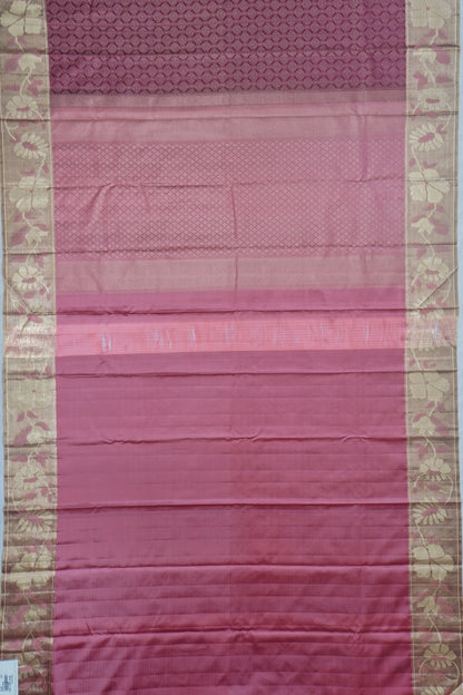 Kanchipuram Silk Brocade Purple Saree