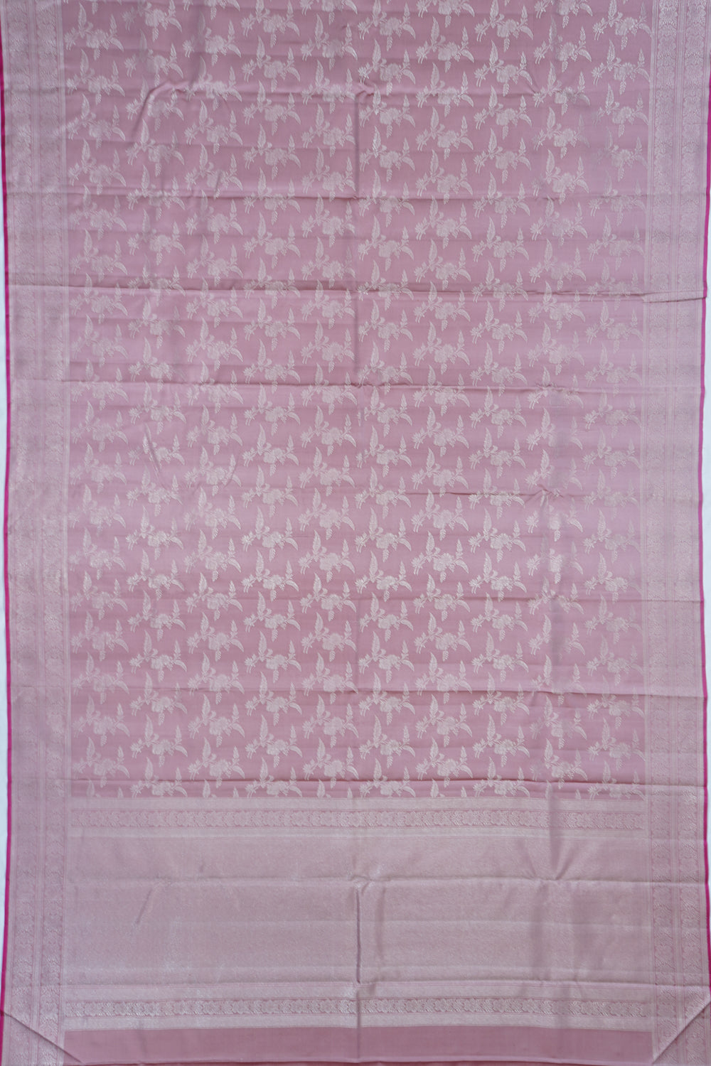 Kanchipuram Silk Tissue Jaal Lilac Saree