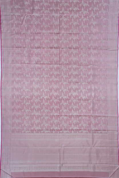 Kanchipuram Silk Tissue Jaal Lilac Saree