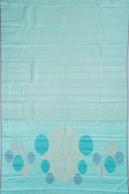 Kanchipuram Silk Vertical Lines Pastel Blue Saree