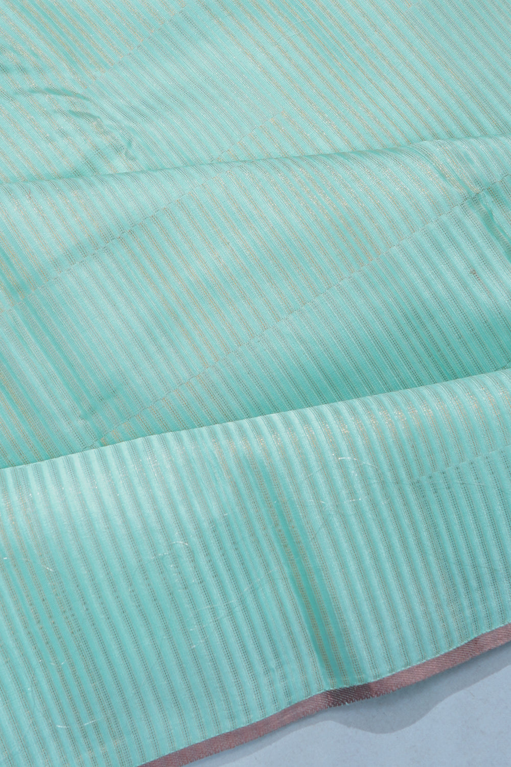 Kanchipuram Silk Vertical Lines Pastel Blue Saree
