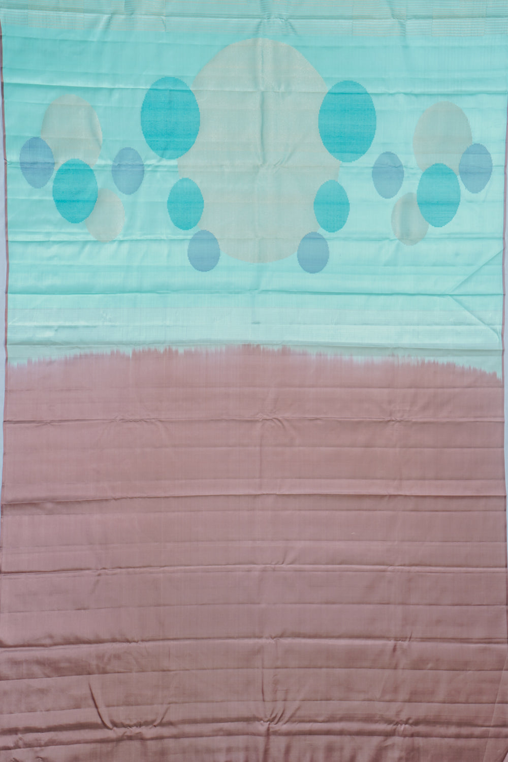 Kanchipuram Silk Vertical Lines Pastel Blue Saree