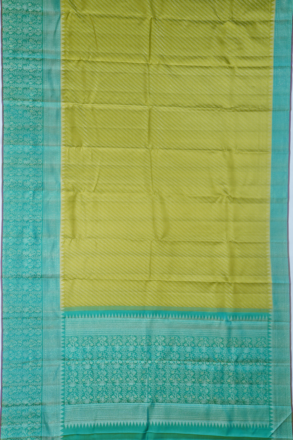 Kanchipuram Silk Brocade Mehendi Green Saree