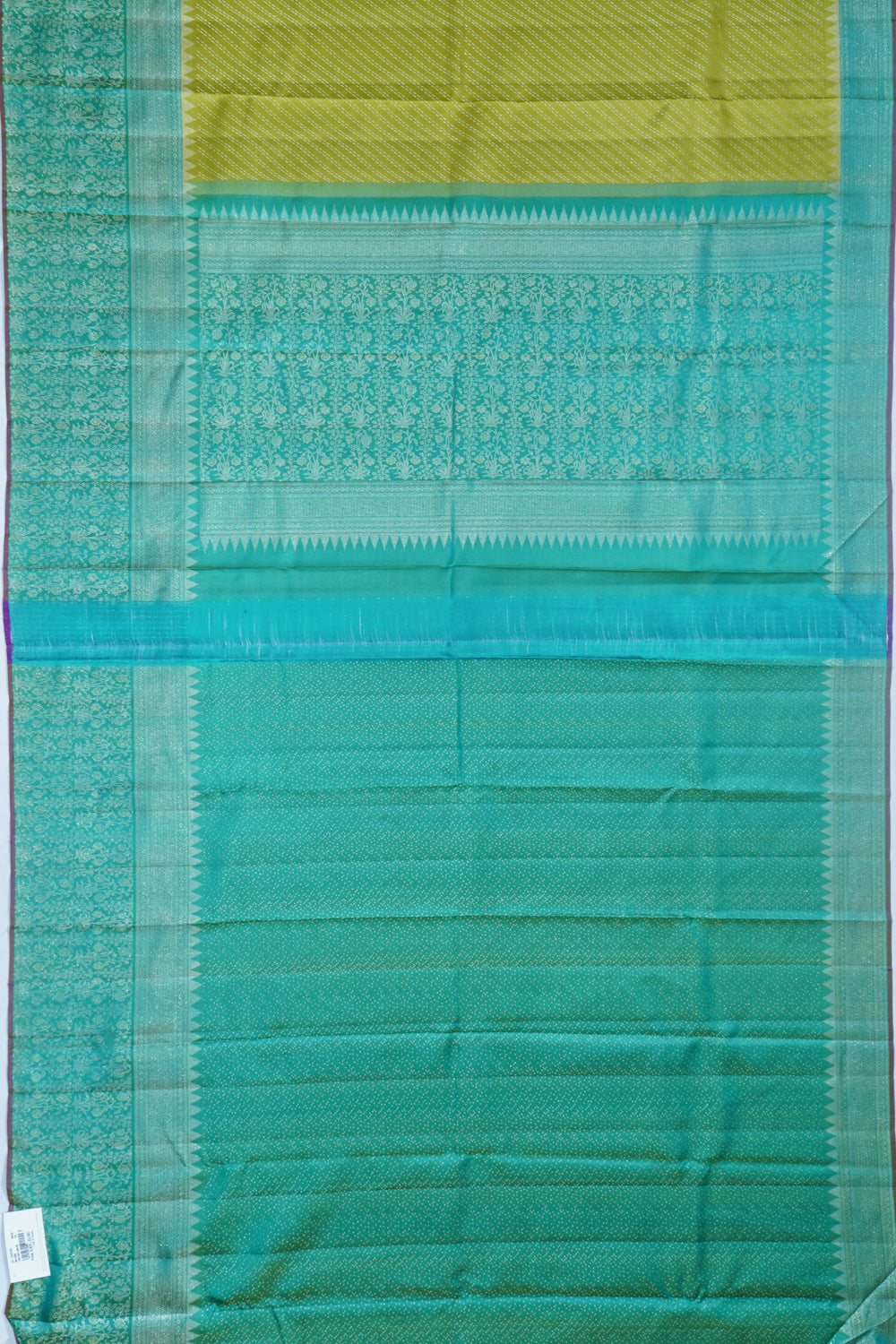 Kanchipuram Silk Brocade Mehendi Green Saree