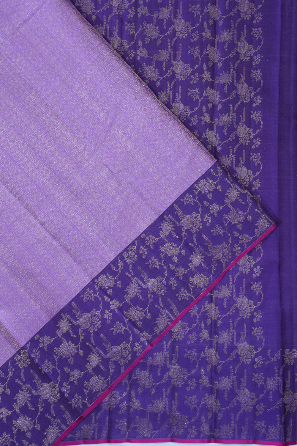 Kanchipuram Silk Brocade Lavender Saree