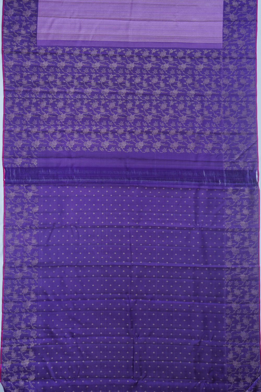 Kanchipuram Silk Brocade Lavender Saree