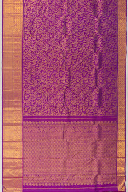 Kanchipuram Silk Brocade Purple Saree