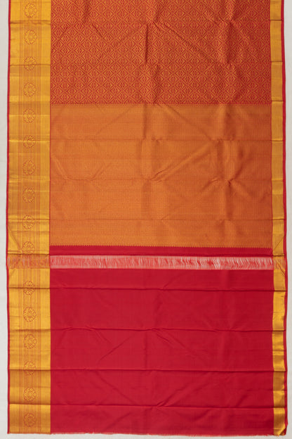 Kanchipuram Silk Brocade Red Saree