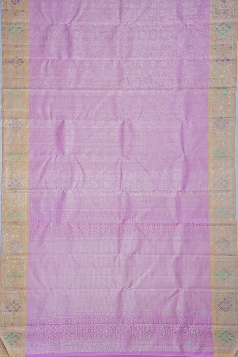 Kanchipuram Silk Brocade Baby Pink Saree