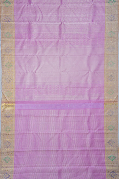 Kanchipuram Silk Brocade Baby Pink Saree