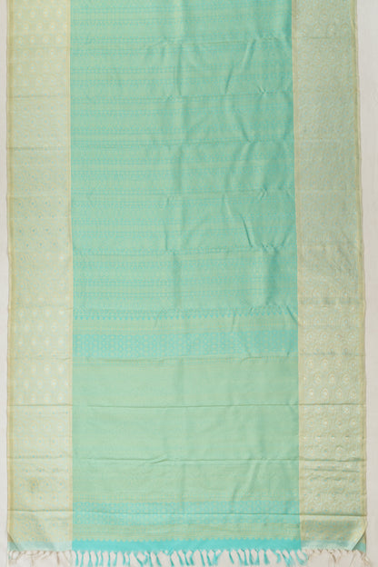 Kanchipuram Silk Brocade Sea Green Saree