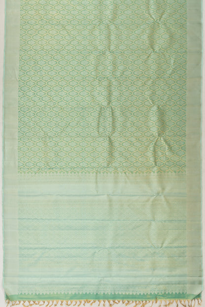 Kanchipuram Silk Tissue Brocade Sea Green Saree