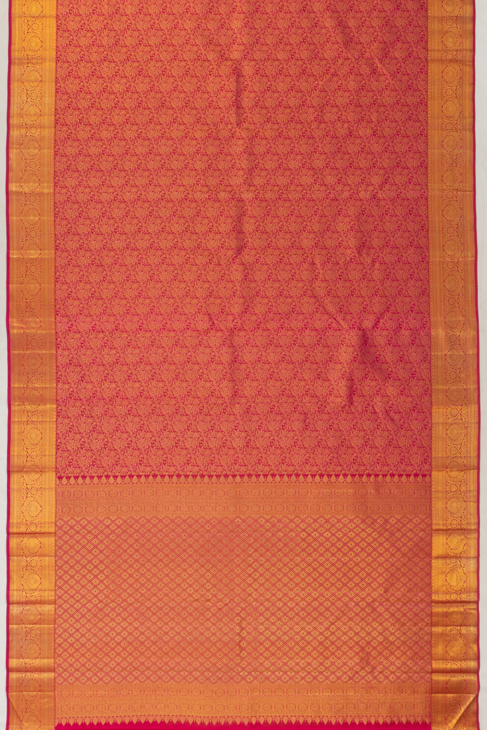 Kanchipuram Silk Brocade Pink Saree