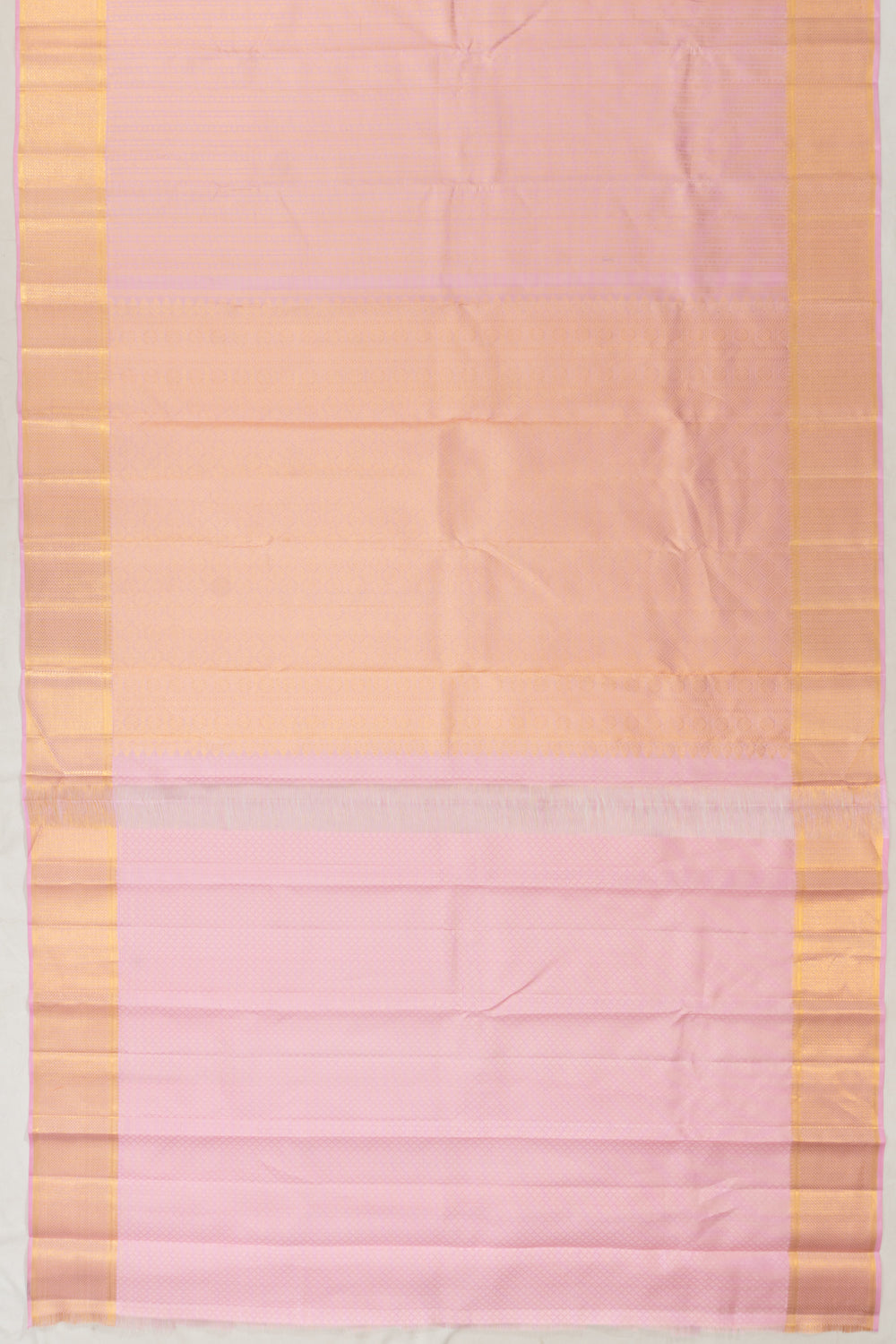 Kanchipuram Silk Small Checks Baby Pink Saree