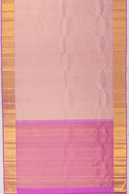 Kanchipuram Silk Brocade Baby Pink Saree