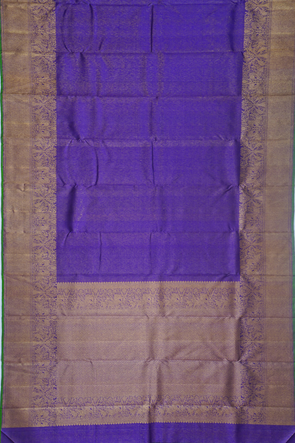 Kanchipuram Silk Tissue Plain Violet Saree