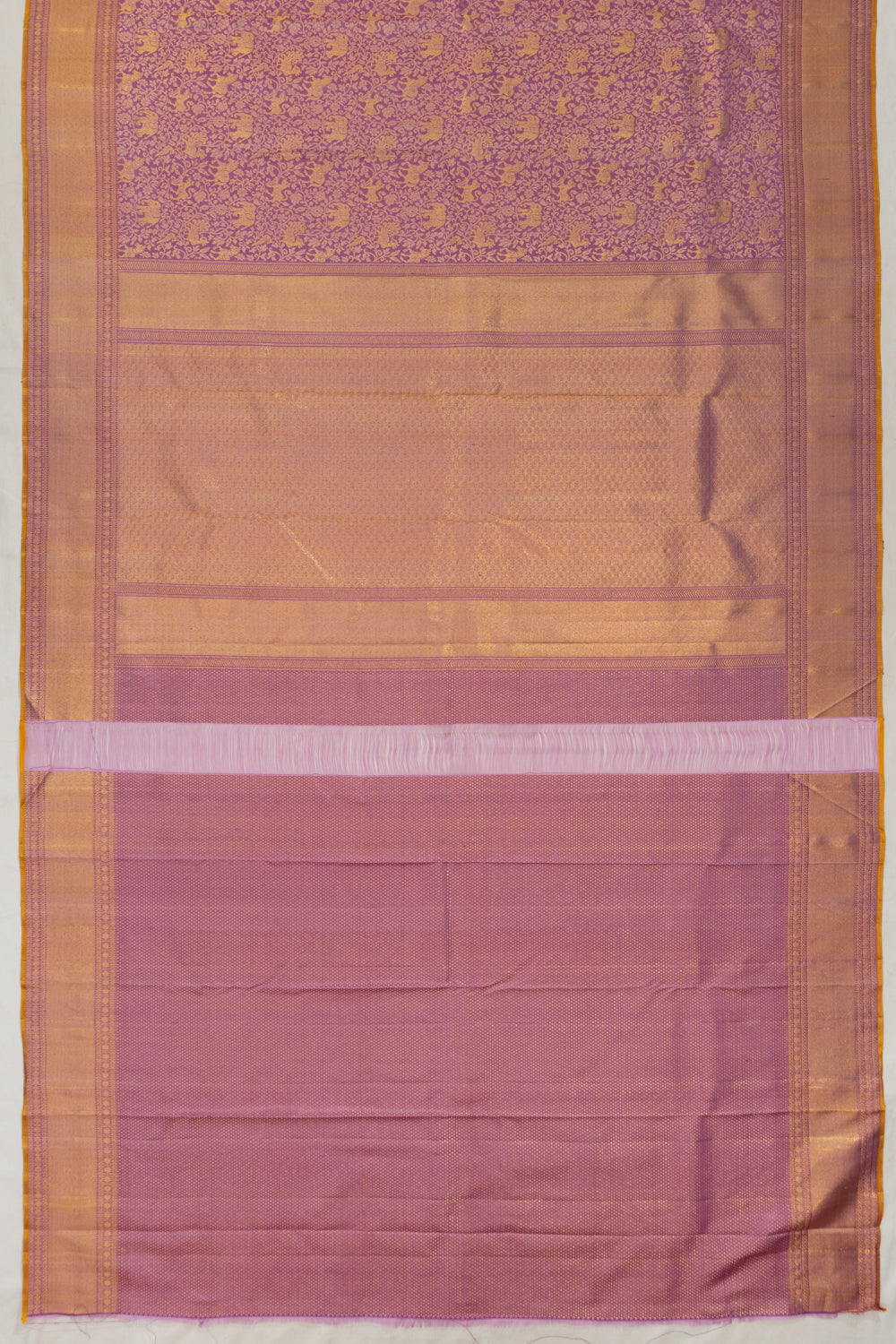 Kanchipuram Silk Vanasingaram Jaal Lavender Saree