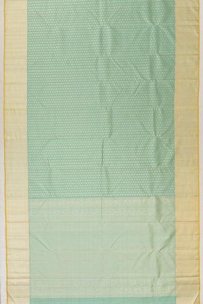 Classic Thread Kanchipuram Silk Brocade Pastel Green Saree