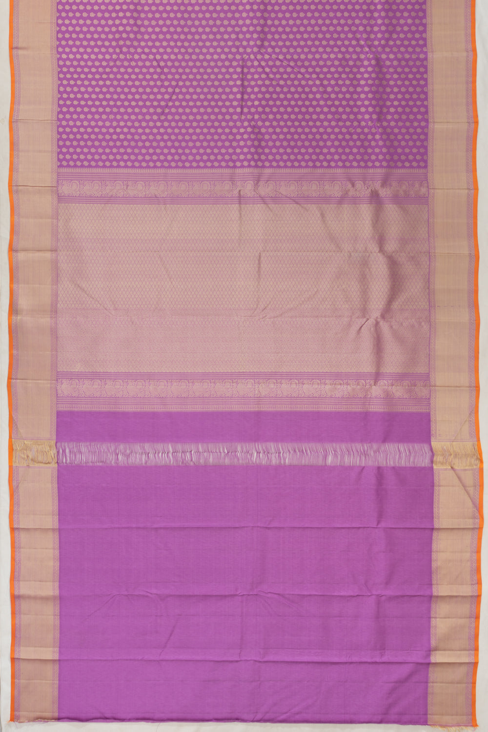 Classic Thread Kanchipuram Silk Brocade Violet Saree