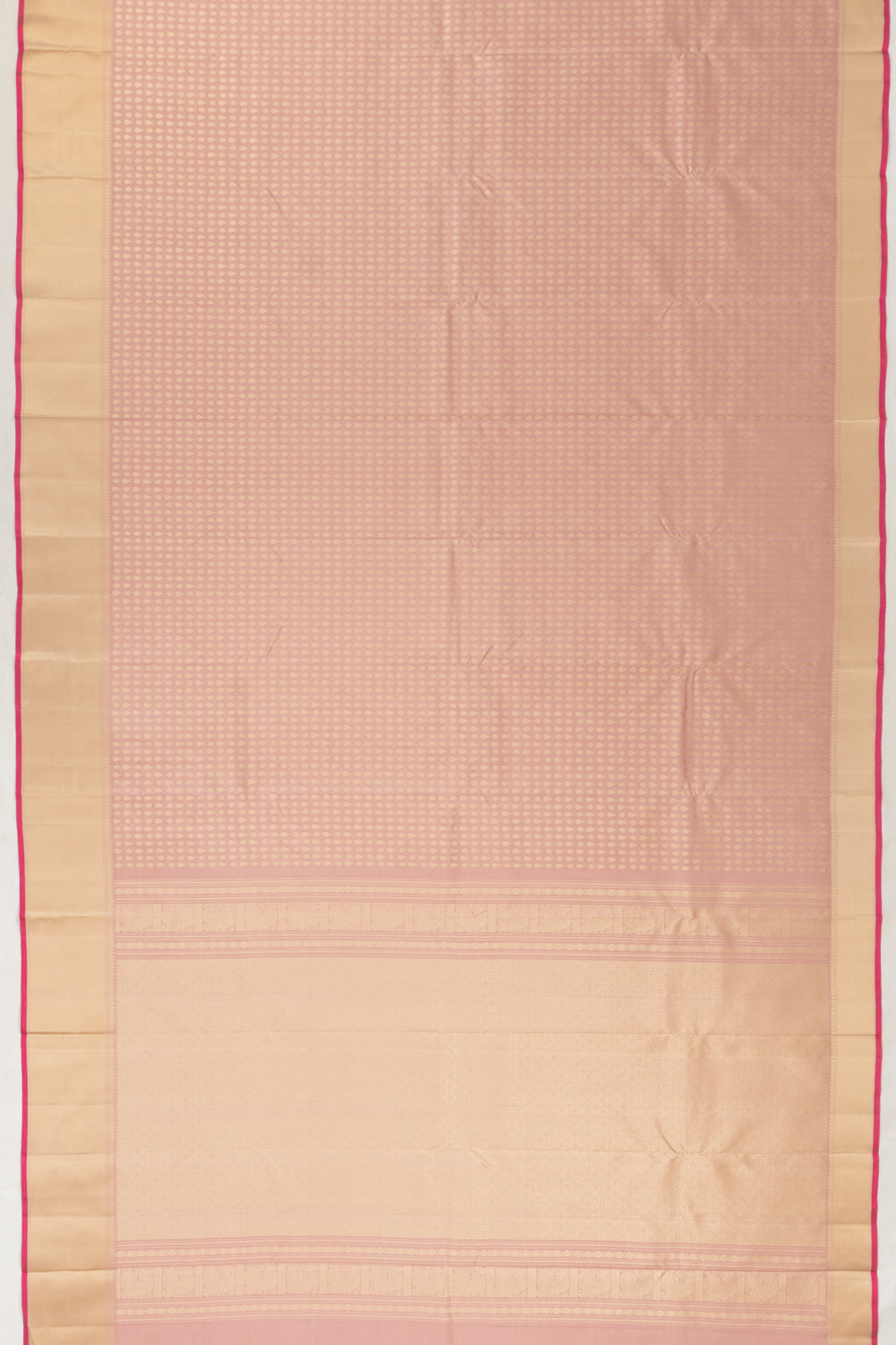 Classic Thread Kanchipuram Silk Brocade Peach Saree