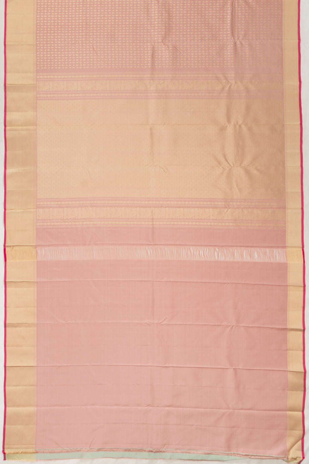 Classic Thread Kanchipuram Silk Brocade Peach Saree