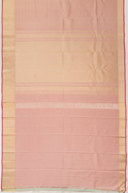 Classic Thread Kanchipuram Silk Brocade Peach Saree