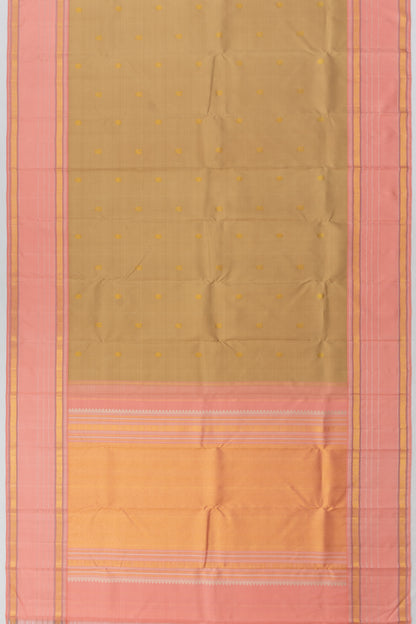 Classic Kanchipuram Silk Butta Beige Saree