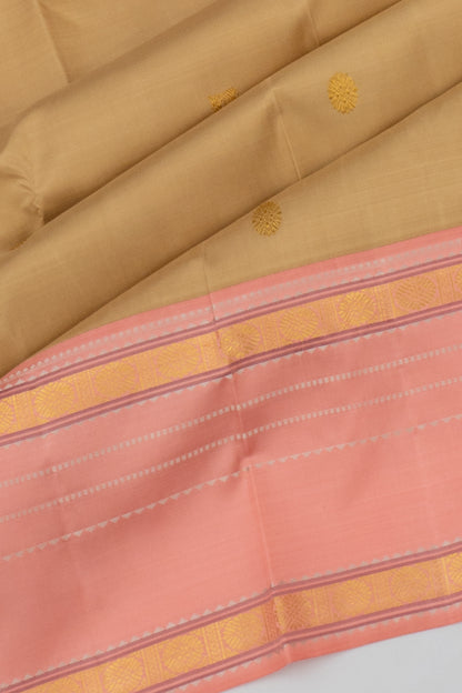 Classic Kanchipuram Silk Butta Beige Saree