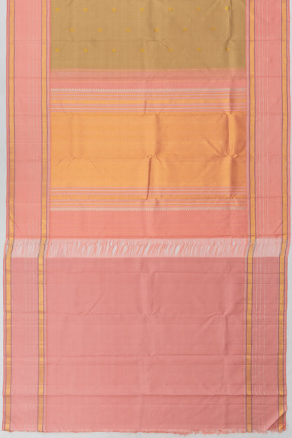 Classic Kanchipuram Silk Butta Beige Saree