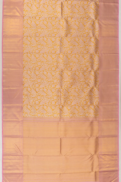 Kanchipuram Silk Tissue Brocade Gold Saree