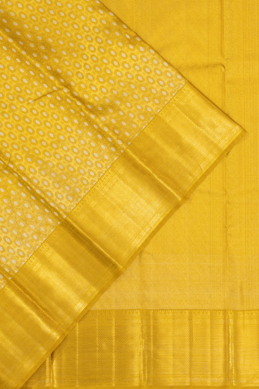 Kanchipuram Silk Tissue Brocade Gold Saree