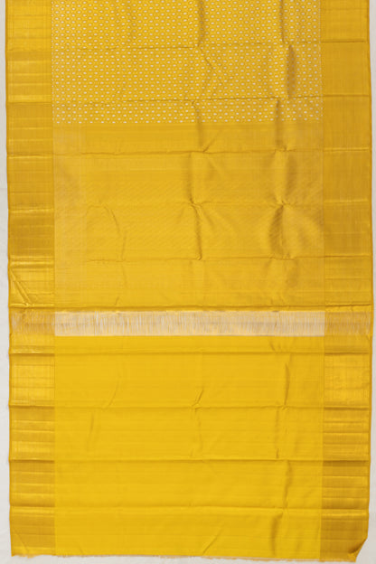 Kanchipuram Silk Tissue Brocade Gold Saree