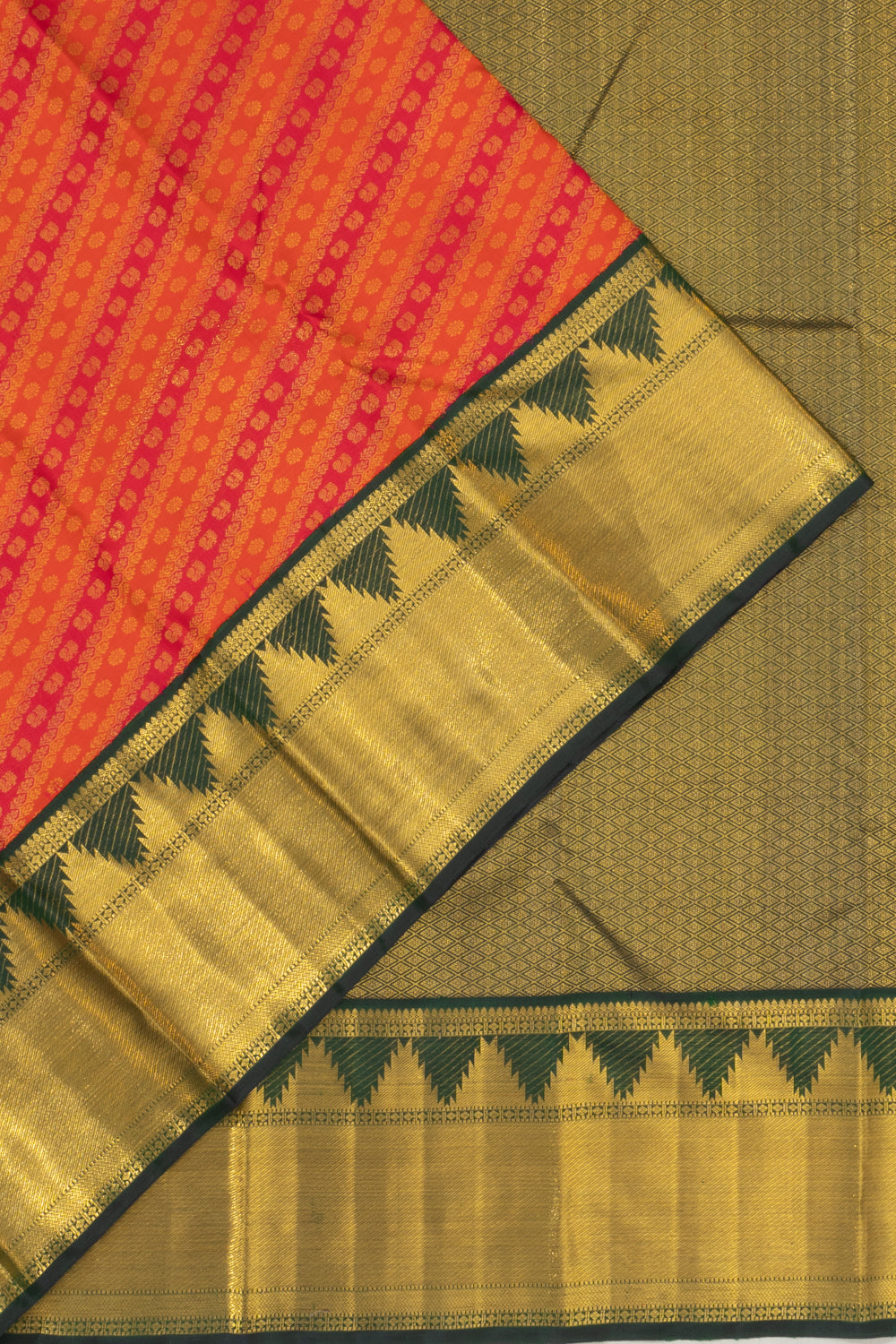 Kanchipuram Silk Brocade Pink Saree