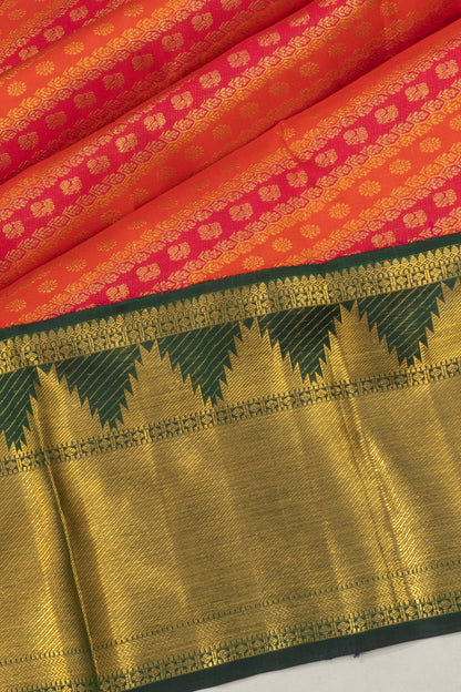 Kanchipuram Silk Brocade Pink Saree