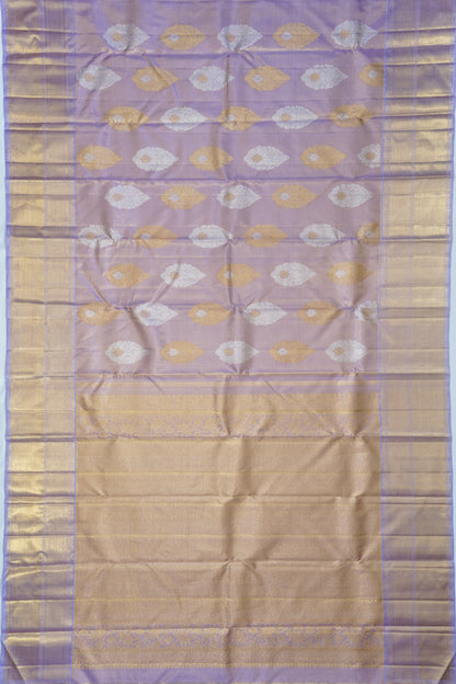 Kanchipuram Silk Tissue Butta Lavender Saree