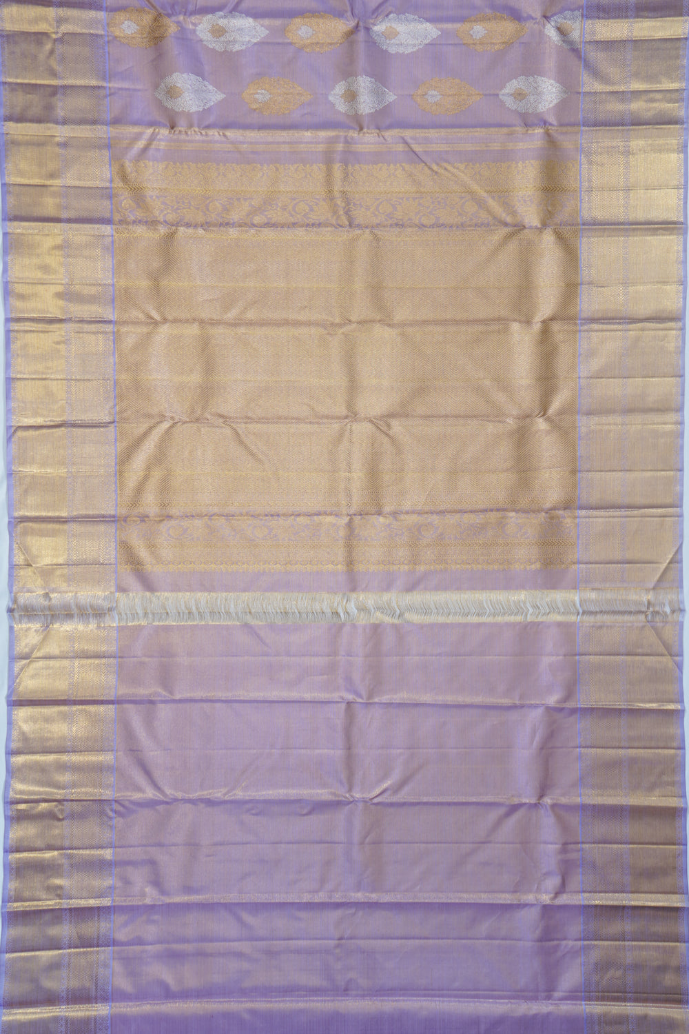 Kanchipuram Silk Tissue Butta Lavender Saree