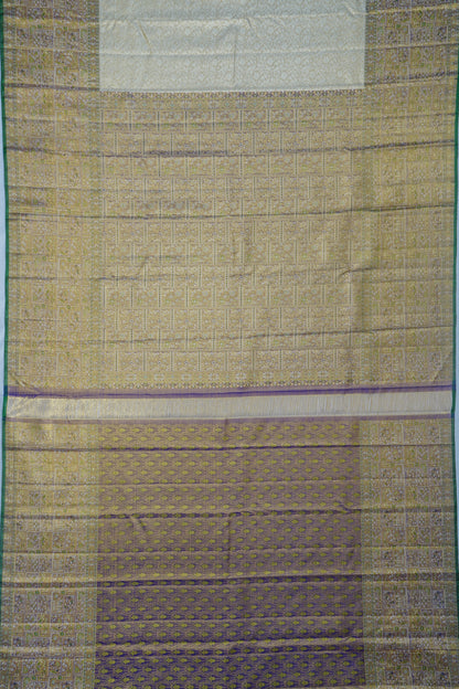 Kanchipuram Silk Tissue Brocade Gold Saree