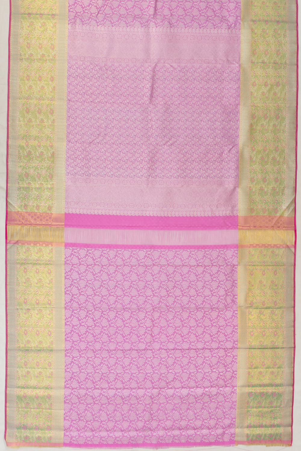 Kanchipuram Silk Brocade Lavender Saree