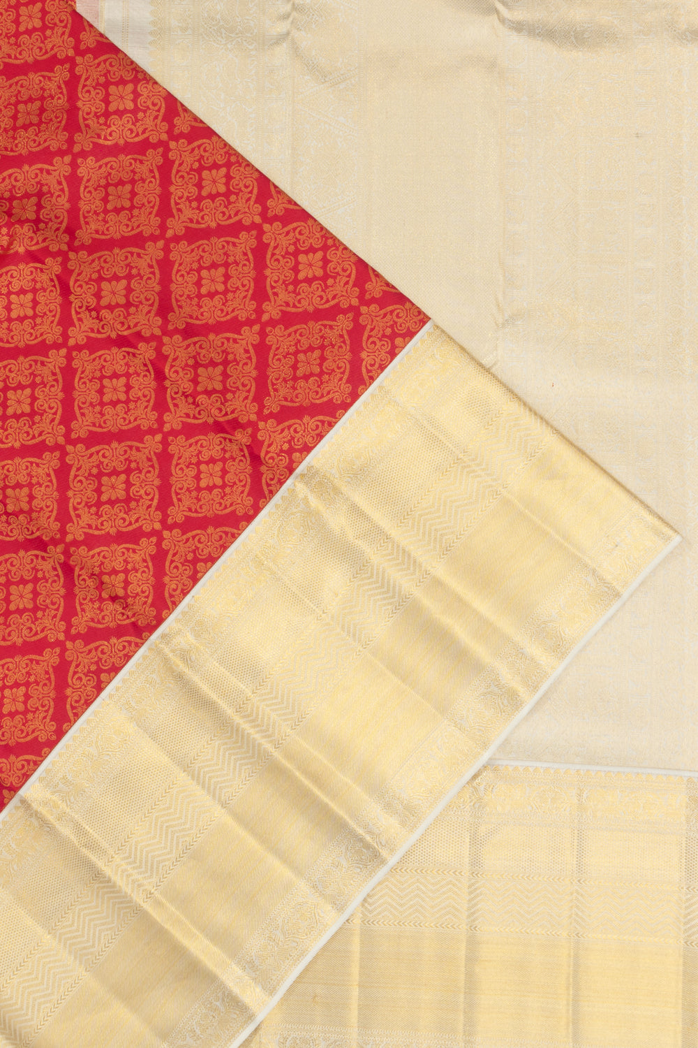 Kanchipuram Silk Brocade Pink Saree