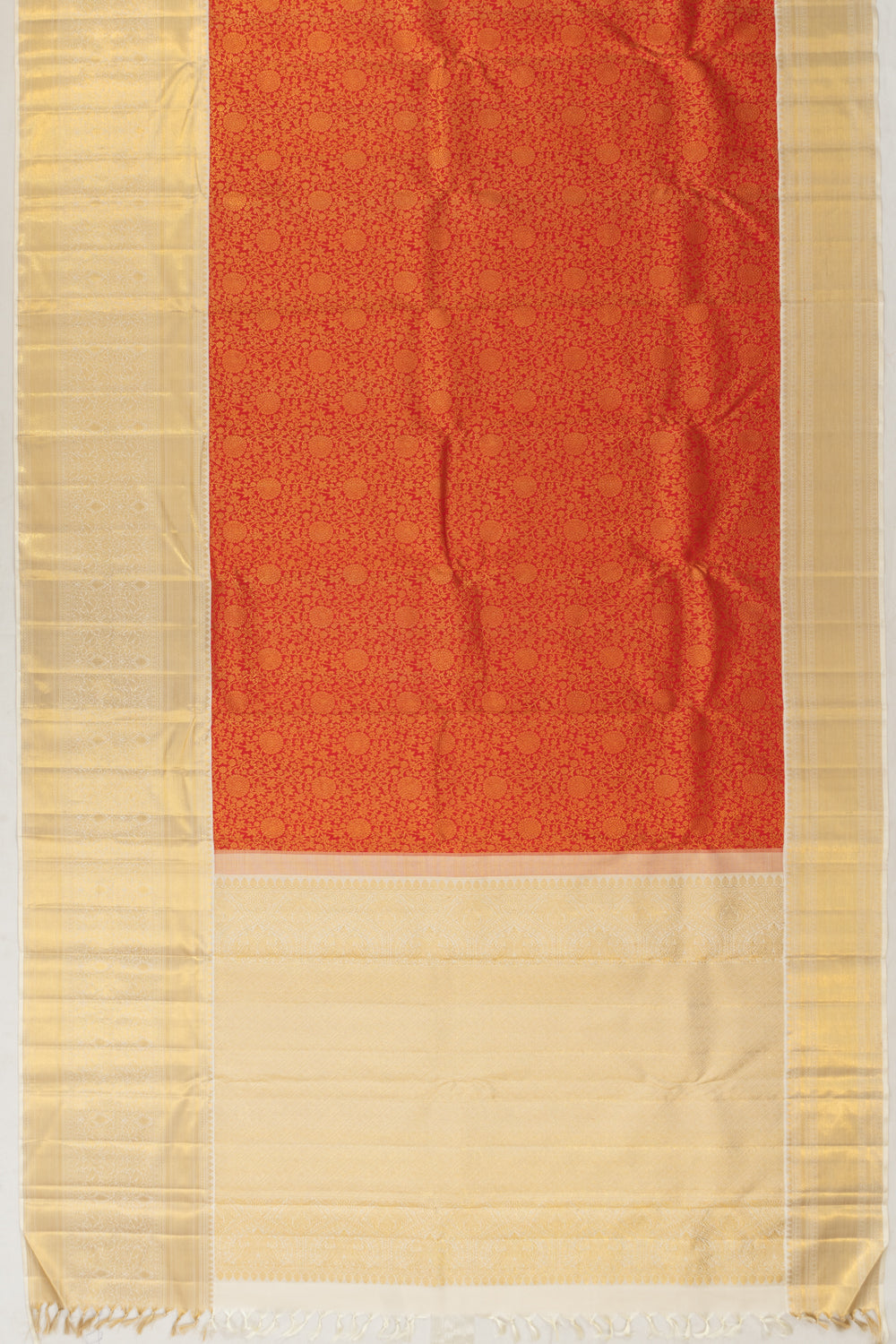 Kanchipuram Silk Brocade Red  Saree