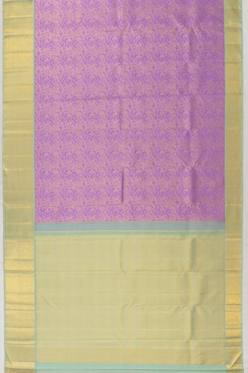 Kanchipuram Silk Brocade Violet Saree