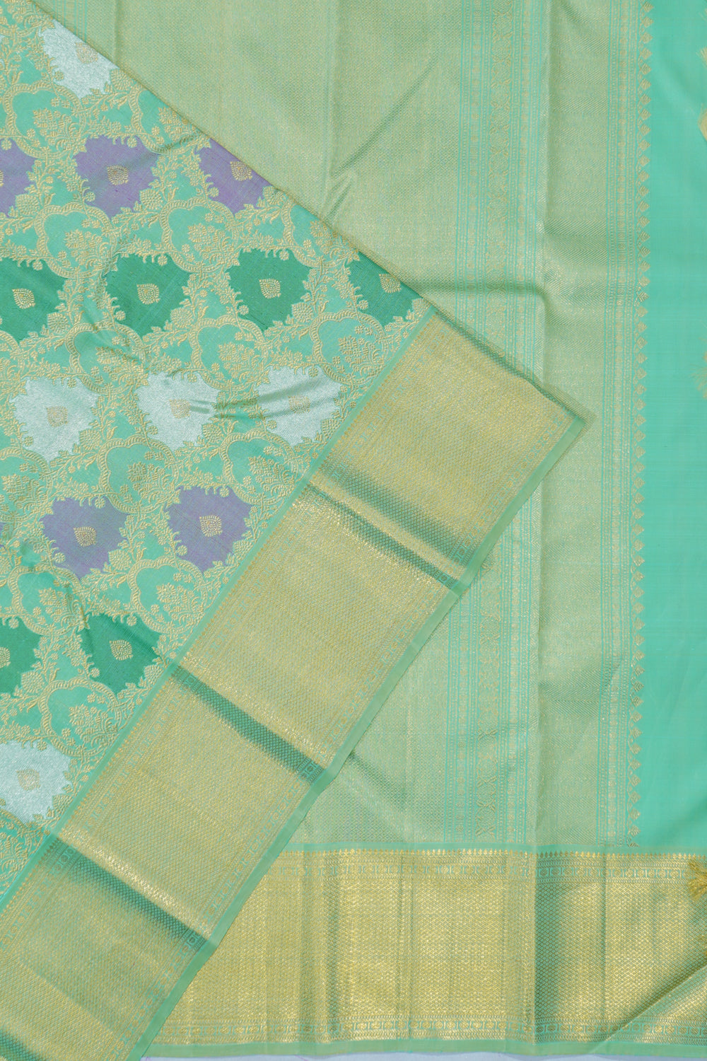 Kanchipuram Silk Brocade Green Saree